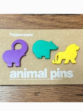 NWT Tupperware vintage animal pin set